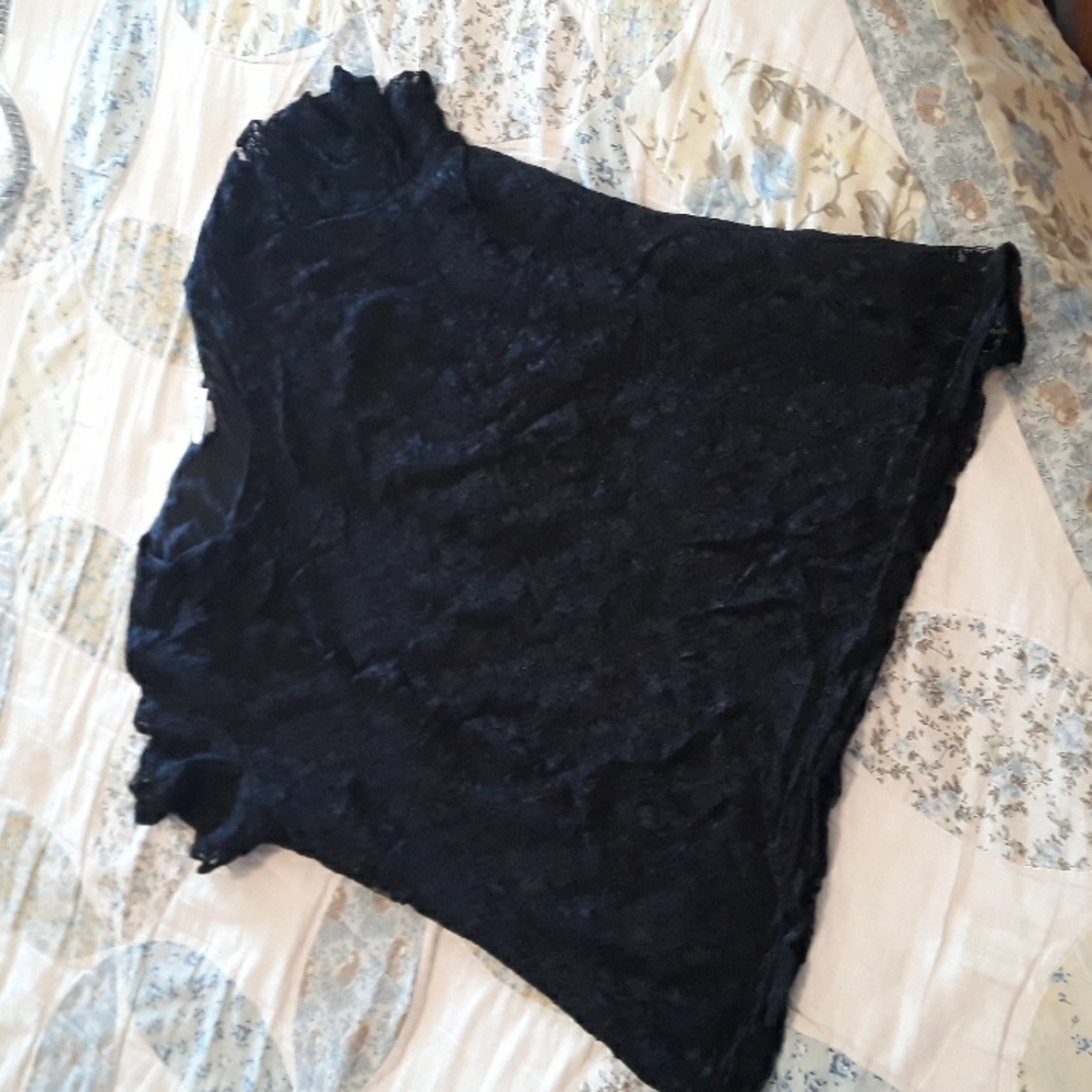 Black and lace shirt
